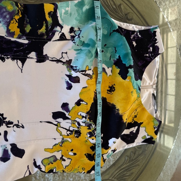 Tahari Sleeveless Multicolor Sheath Cocktail Dress Party Career Women's Size 4 - Picture 9 of 11